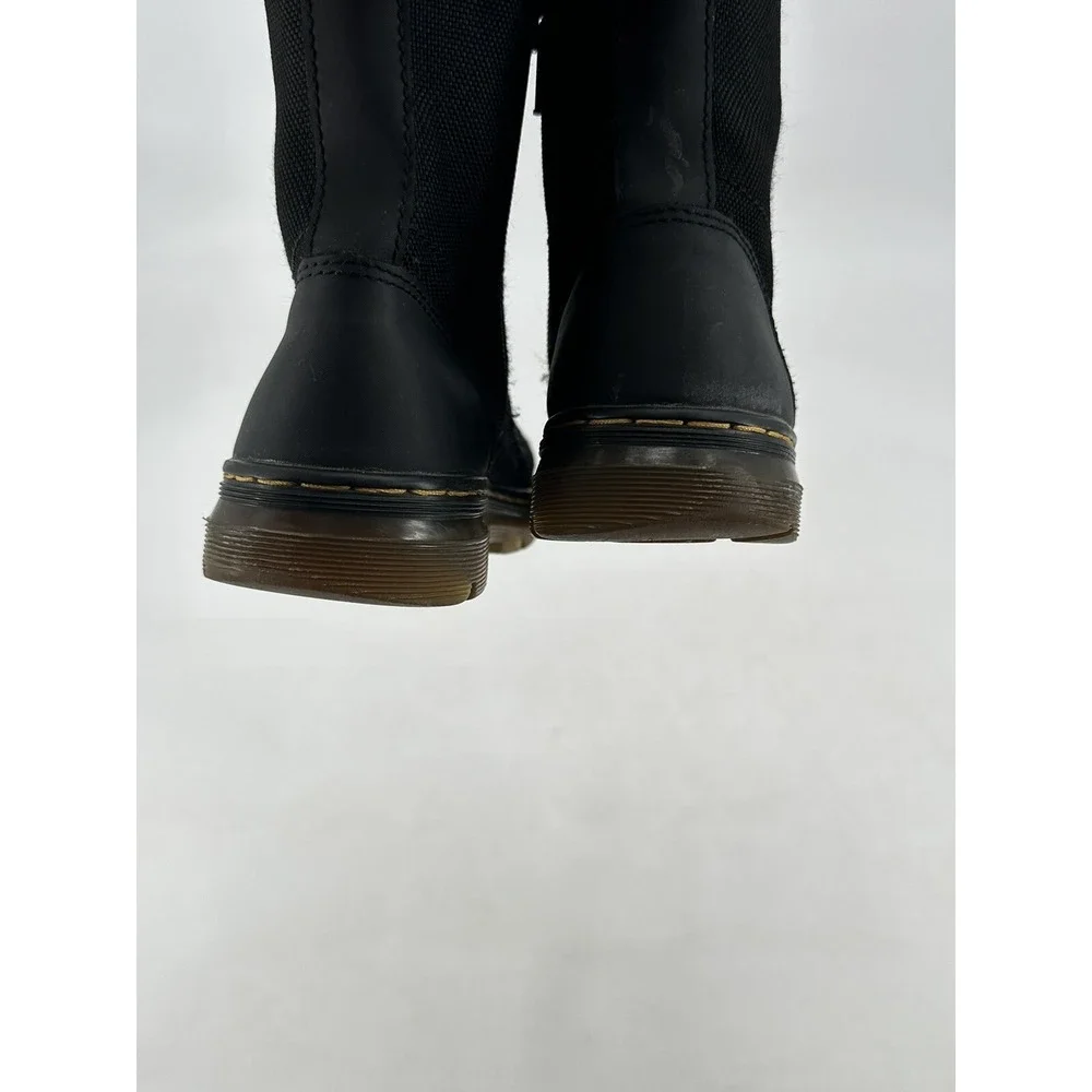 Dr. Martens COMBS J Gray Poly Round Toe Lace Up/Zip Ankle Boots Kid's Size 3‎